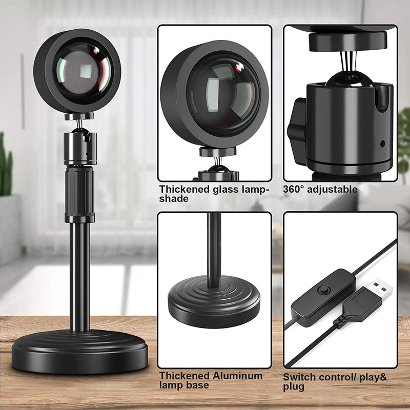 15.35'' Plug-in Integrated LED Outdoor Table Lamp