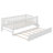 Wood Platform Bed Featuring Guardrail And Trundle-1460850999
