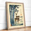 Deer Among Bamboo Japandi - Framed Print-1184642578-1184642574