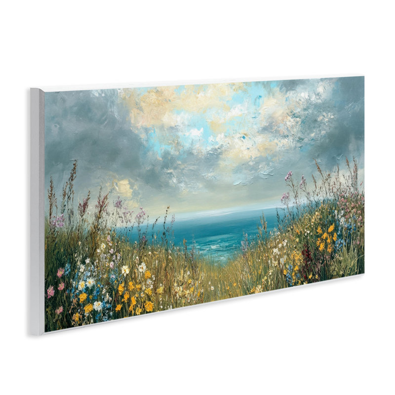 «Scenic Coastal Flowers In Bloom», plaque murale par Petal Prints Design