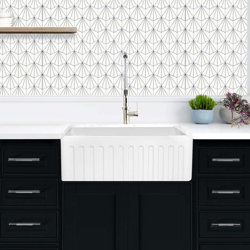29.75'' L Single Basin Kitchen Sink