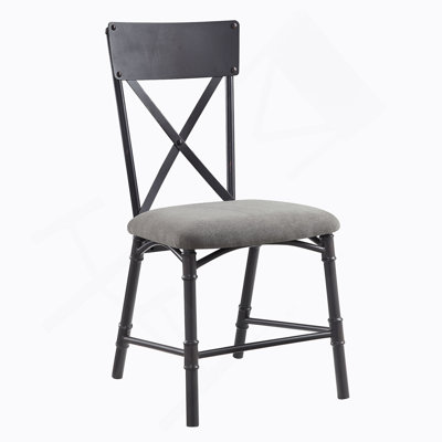 Charmant ensemble de chaises d'appoint en métal et en tissu pour des sièges élégants