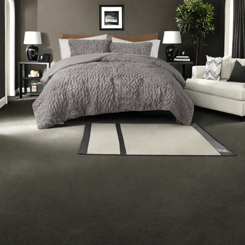 Ensembles de literie gris luxueux en fausse fourrure pour toutes les saisons