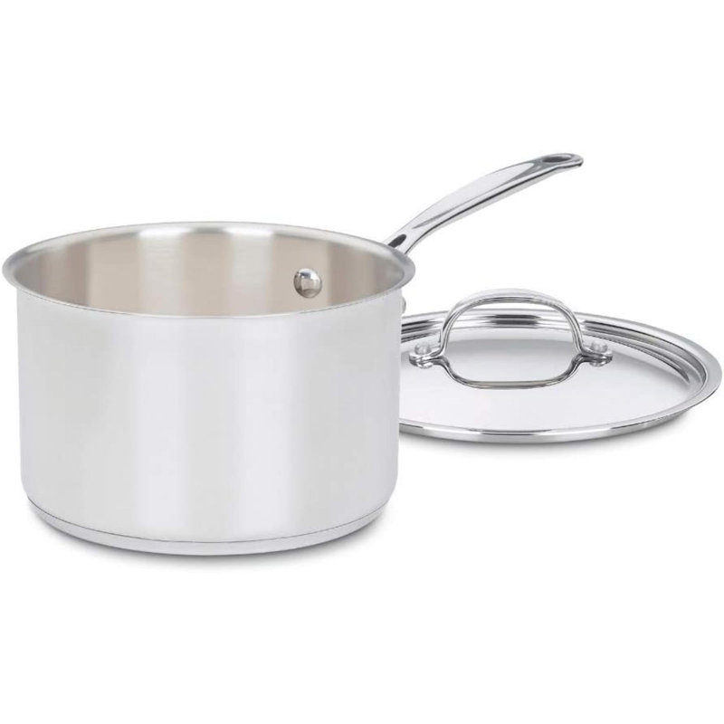 7194 20 Casserole en acier inoxydable 4 pintes avec couvercle Chef's Classic