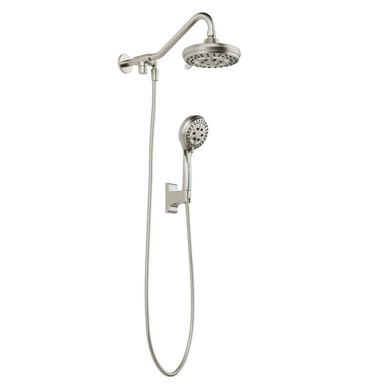 Système de douche sans perçage Oasis 8 po avec pomme de douche multifonctionnelle et douche à main 1,8 gal / min