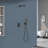 2-Function High-Pressure Rainfall Shower System, Tub Faucet Set