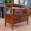 Desserte large en bois d’acajou à 2 tiroirs 37" Kleist
