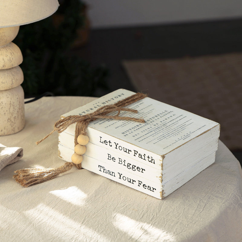 Rustique «Let Your Faith Be Bigger Than Your Fear» Citation inspirante