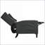 Fauteuils inclinables pour le salon, fauteuil inclinable moderne à oreilles avec table d'appoint pliable et amp; Ports USB, cadre en bois massif | Gris foncé | Polyester-8113103
