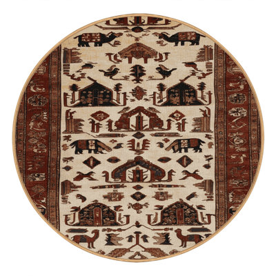 Machine Washable Turkish Brown Area Rug