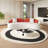 Red curved negotiating sofa-106442944