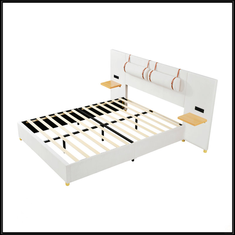 Queen Size Upholstered Platform Bed