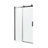 Rhodes Series 50 To 54 In. X 76 In. H Sliding Frameless Shower Door In Matte Black With Tsunami Guard Tempered Glass-119471079