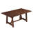 Farmhouse Style Dark Oak Trestle Rectangular Dining Table