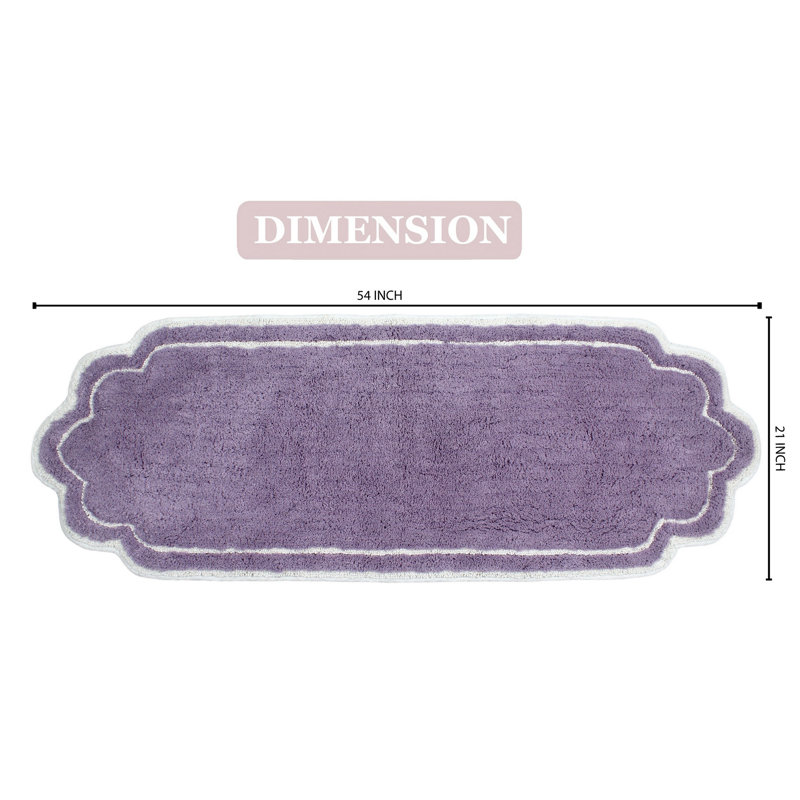 Dobrinka Bath Rug, Purple, 21" W x 54" L