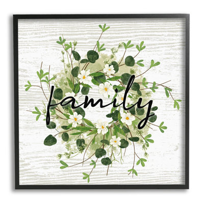 Couronne de famille rustique, calligraphie