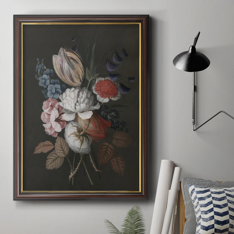 «Dramatic Bouquet I», toile encadrée de qualité supérieure, prête à être accrochée, H 20 po x l 16 po x H 2,5 po