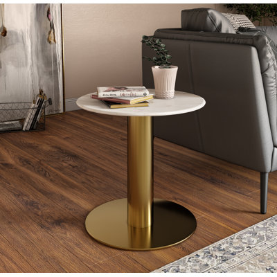 Staggs Marble Top End Table