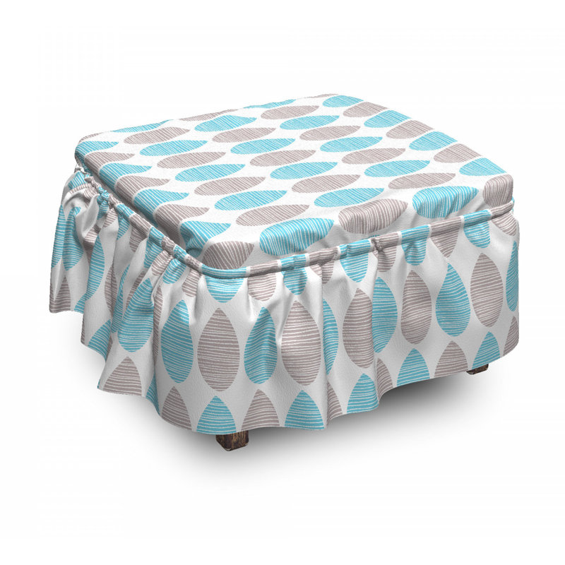 Housse pour repose-pieds arrangement de feuillage