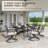 6-person Outdoor Dining Set With Swivel Chair-1884484917