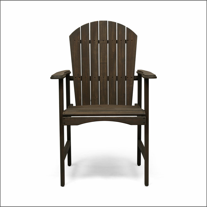 Finition de chaises de salle à manger en bois d'acacia Adirondack (ensemble de 2), finition