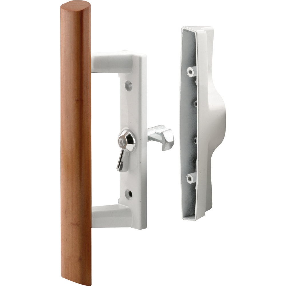 Patio Door Internal Style door Handle, White, 3-1/2 in. Hole Centers (Single Pack) Prime-Line