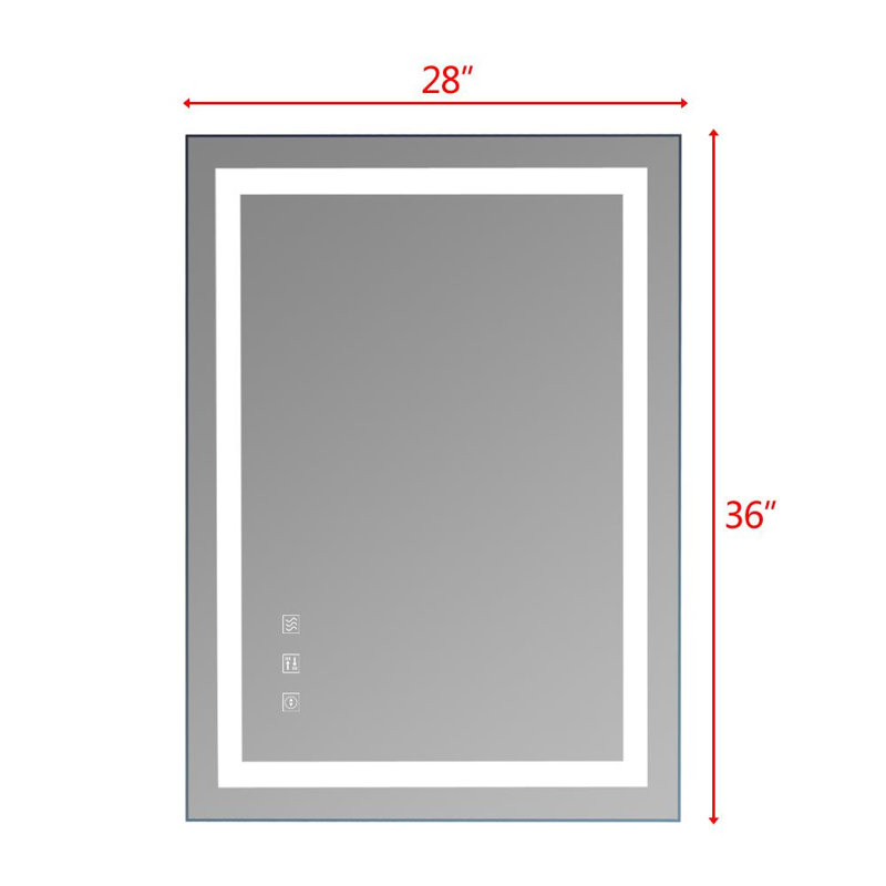Miroir de salle de bain Giardina, 36 po x 28 po