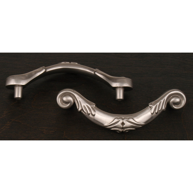 Poignée courbée ornée CP Series, Nickel satiné, 3"