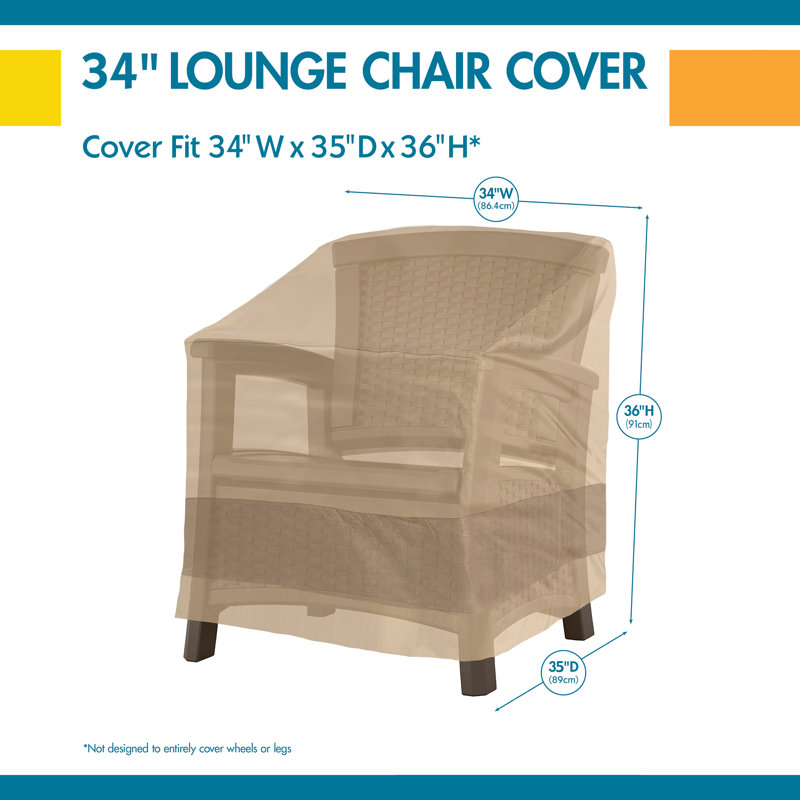 Chaise d'extérieur imperméable Steve, 34" L x 35" P x 36" H
