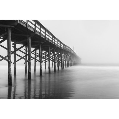Pier In The Fog by MRaust - Wrapped Canvas Print
