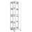 4-tier All-steel Rotating Bookshelf – 360° Wheels, Adjustable Shelf, Large Sturdy Spacious Book Rack (white)-120012931