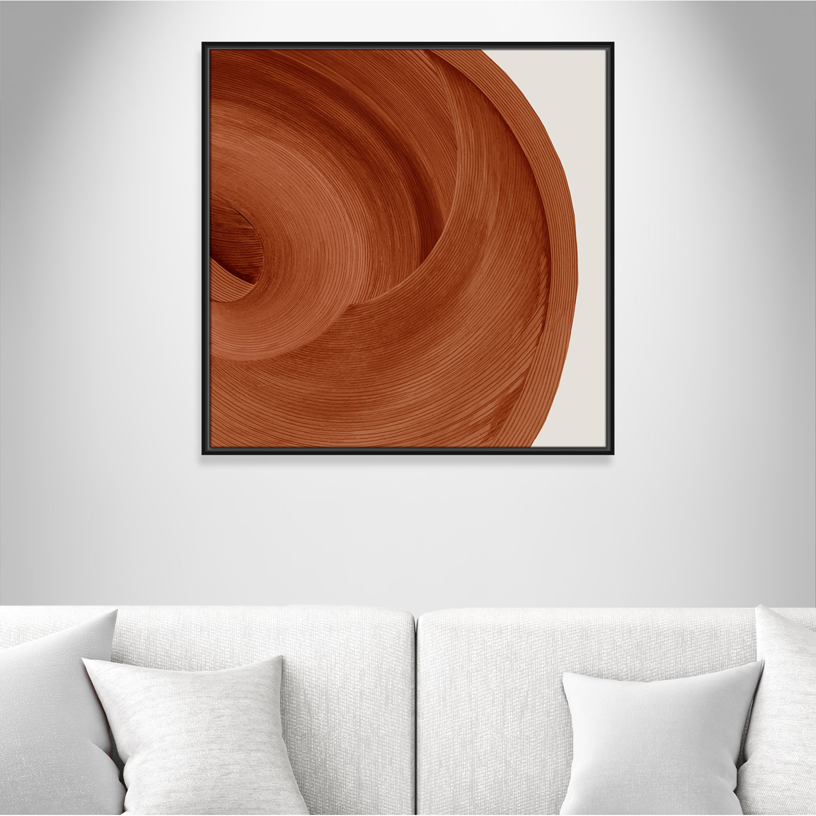Thormond "Affogato" Painting, 46.5" H x 46.5" W x 2" D, Black