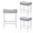 24 Inch Barstools Wood Kitchen Counter Height Bar Island Stools With Saddle Seats Backless Set Of 3 Grey And Brown Leg-108809555