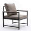 Chaise d'appoint moderne en similicuir avec structure en métal thermolaqué-1142742959