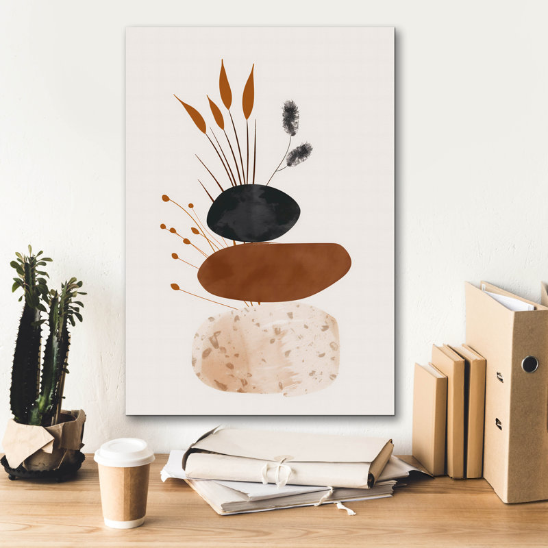 Art mural sur toile Wrought Studio ™ «Abstract Minimalist Shapes No 4» par Andreas Magnusson, H 26 po x l 18 po x P 0,75 po