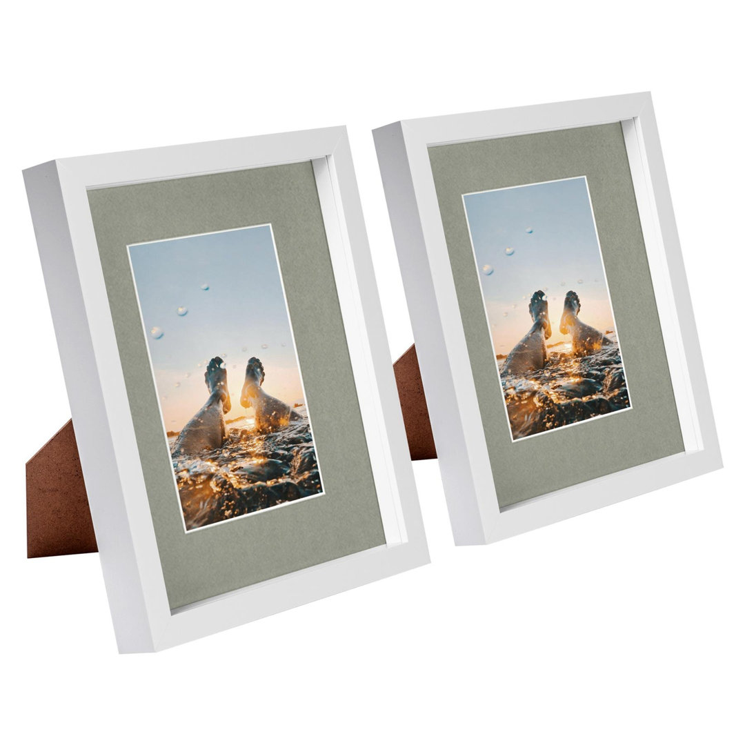 Nicola Spring - White 3D Box Photo Frames