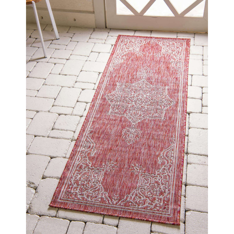 Outdoor Nile Area Rug Brandy Color, Runner 2' x 6'