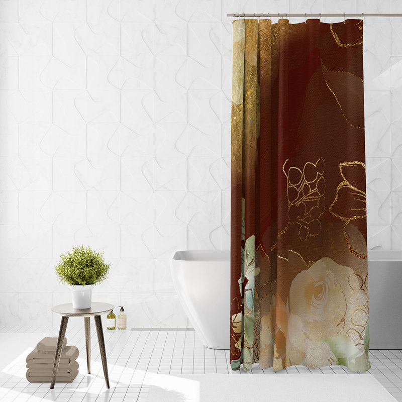Rideau de douche simple abstrait, H 83 po x l 70 po