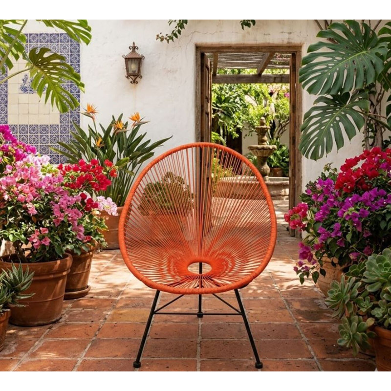 Marilyse Outdoor Lounge Chair, Orange