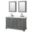 Ensemble de meuble-lavabo double autoportant 72 po avec plateau en quartz Deborah-98181110-98181114-98181115