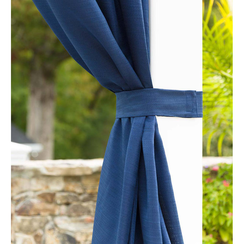 Semi Sheer Curtain, Navy Blue, 54" W x 108" L