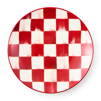 Cherry Check Appetizer Plates
