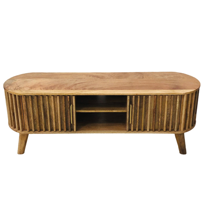 Kriemann Unfinished TV Stand with Fireplace Included