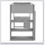 Lit mezzanine avec tablettes et bureau