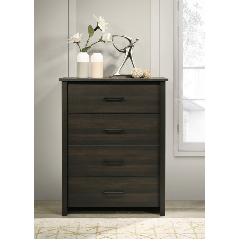 Camala 4-Drawer Chest, Espresso