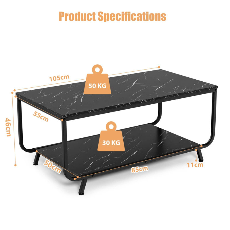 Frame Coffee Table with Storage