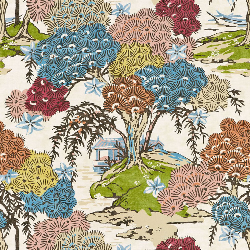 Tissu Pacifica Sea of Trees, Lever de soleil