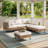 Gurshawn 6 pieces Sectional Seating Group with Cushions-264872668