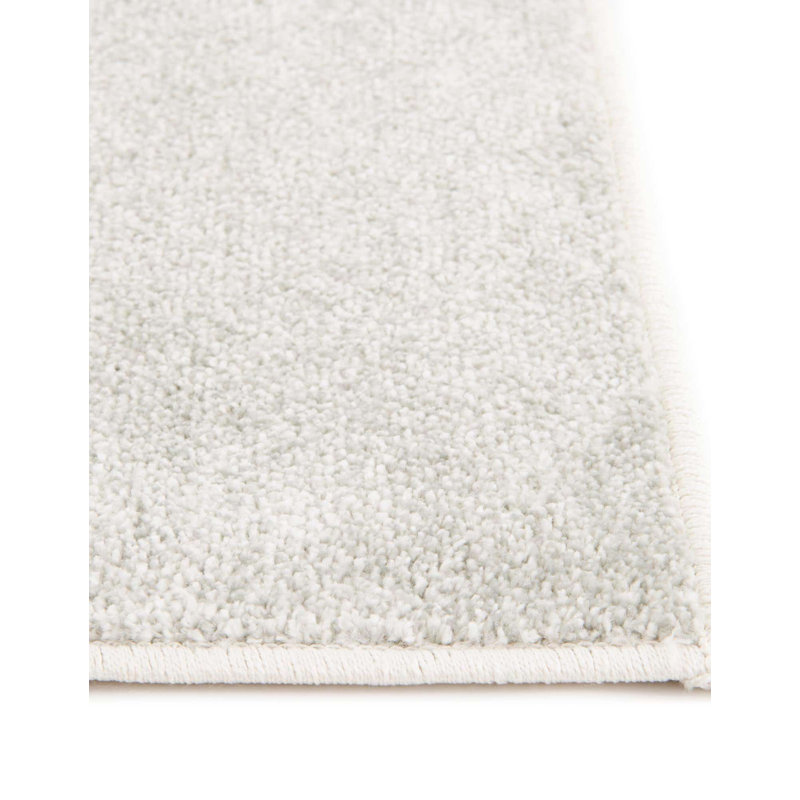 Gray Synthetic Easy Care Stain-resistant Kids Runner Rug