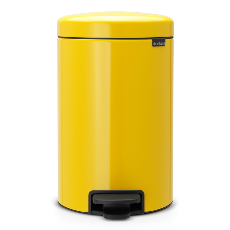 Brabantia NewIcon Soft Closing Pedal Bin, Daisy Yellow, 12 L